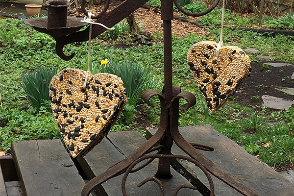 Bird seed ornament