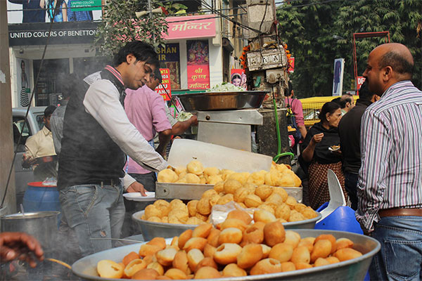 Street food stall in India