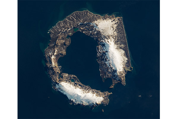 Deception Island satellite image