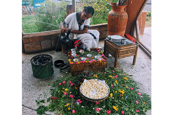 Coffee ceremony in Ethiopia