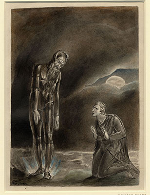 Hamlet and his Father's Ghost, William Blake, 1806
