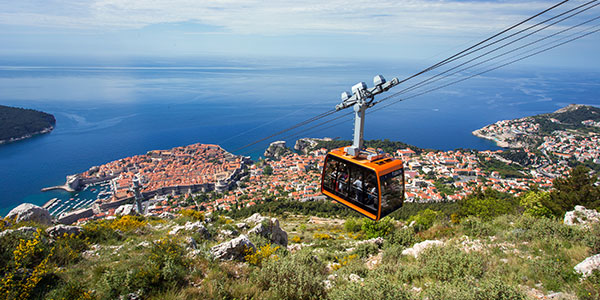 Take the cable car to the top of Mount Srdj