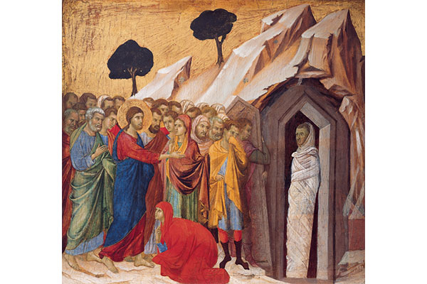 The Raising of Lazarus, by Duccio, 1310–11