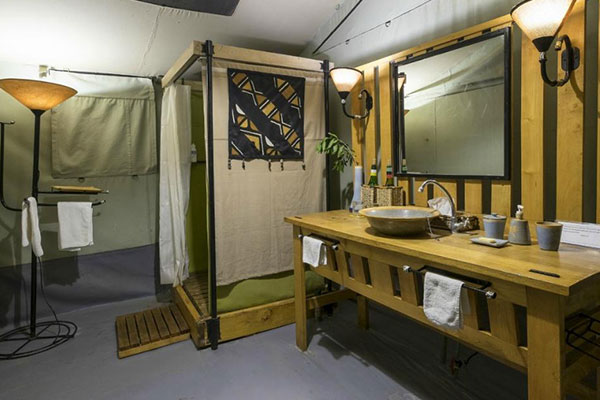 Kenya tented camp bathroom