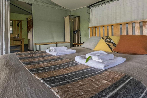 Kenya tented camp bedroom