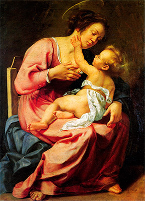Virgin with the Child painting by Artemisia Gentileschi at Galleria Spada