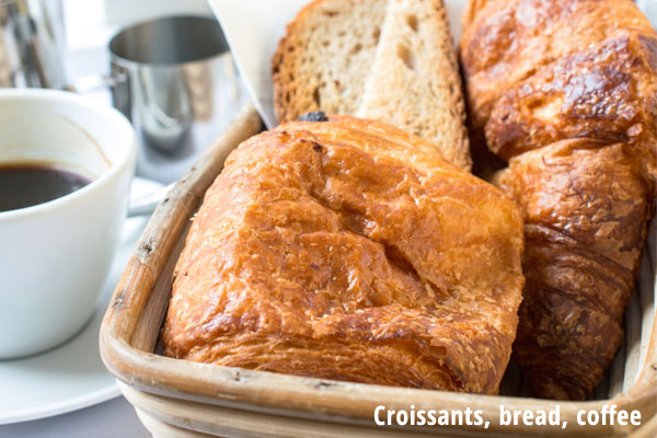 Croissants, bread, breakfast