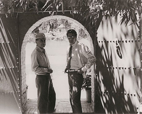 Pierre Berge and Yves Saint Laurent in Marrakech