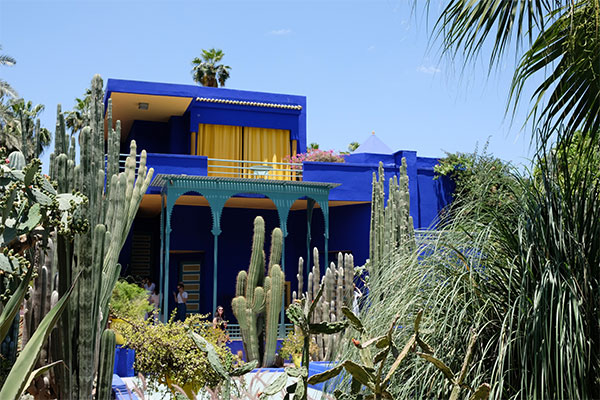 Pierre Berge and Yves Saint Laurent in Marrakech.