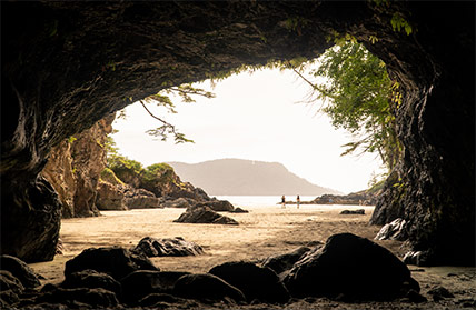 Caves and beaches at San Josef Bay