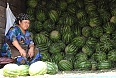 Woman selling watermelons out of the back of truck (Photo credit: Adam Jones)