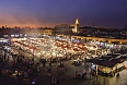 Sunset over Marrakesh night market