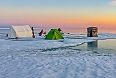 Camp at the floe edge  (Photo credit:Tony Beck)