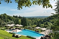 Pool and view from Hotel Villa Cipriani, Asolo