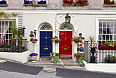 Traditional houses with Georgian doors in Ireland