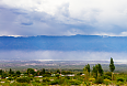 View of calchaquí valleys with storm in the mountains