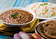 Dal Makhani with rice and paratha