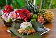 Pork with tropical salad