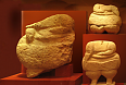 Three fat ladies figurines from Ħaġar Qim, National Museum of Archaeology of Malta.jpg