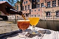 A variety of Belgian beers