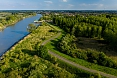 Bike path along Schedlt River, East Flander