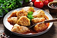 Sarmale (cabbage rolls with ground meat and rice)