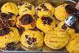 Bulz (made from grilled polenta filled with cheese)