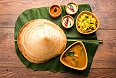 Masala dosa with chutney and sambar