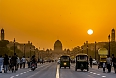 Sunset in Delhi near the Presidential residence