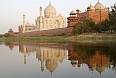 Taj Mahal reflected in the Yamuna River