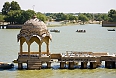Gadisar lake, is a desert oasis in Jaisalmer, surrounded by many temples and shrines.