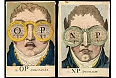 Caricature print of John Philip Kemble wearing 'The OP Spectacles', Isaac Cruikshank, 17 November 1809, London, England. Museum no. S.4776-2009. © Victoria and Albert Museum, London